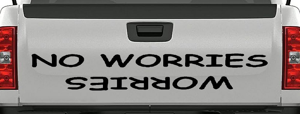 No Worries Car or Truck Window Decal Sticker