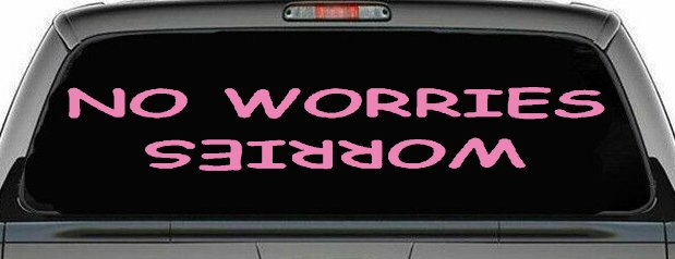 No Worries Car or Truck Window Decal Sticker