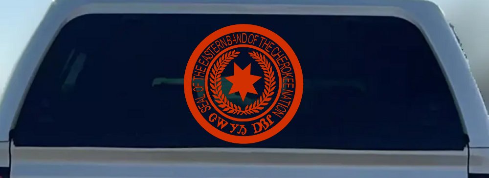 Seal of the Eastern Band of The Cherokee Nation Native American Indian Car or Truck Window Decal Sticker