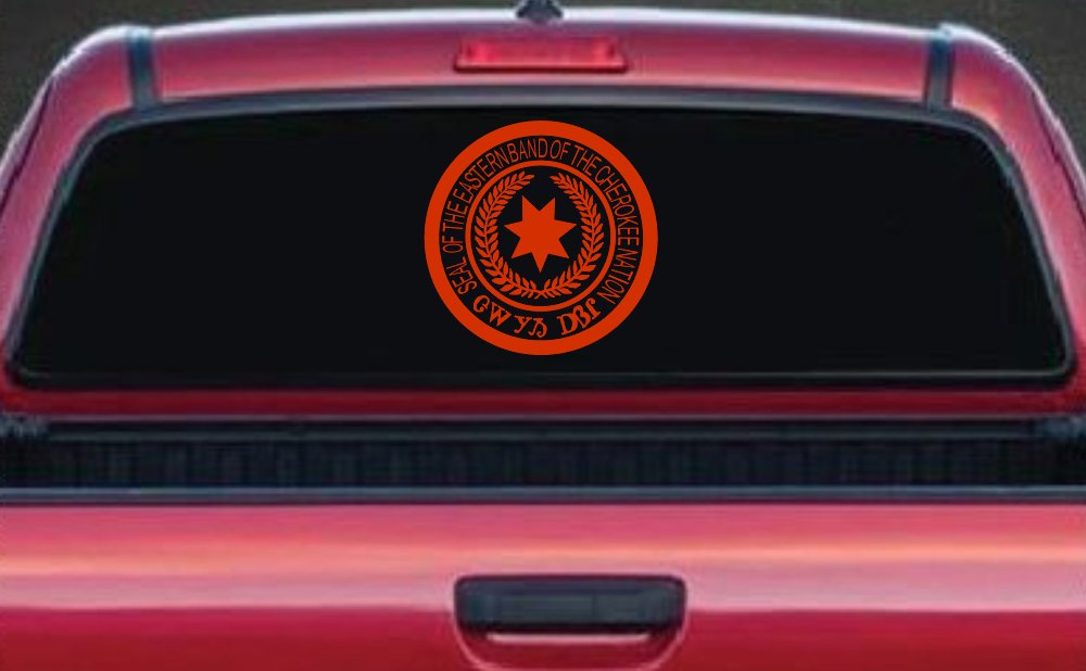 Seal of the Eastern Band of The Cherokee Nation Native American Indian Car or Truck Window Decal Sticker