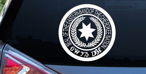 Seal of the Eastern Band of The Cherokee Nation Native American Indian Car or Truck Window Decal Sticker
