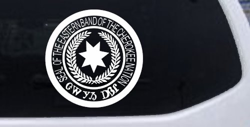 Seal of the Eastern Band of The Cherokee Nation Native American Indian Car or Truck Window Decal Sticker