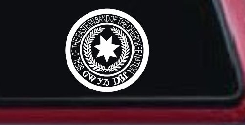 Seal of the Eastern Band of The Cherokee Nation Native American Indian Car or Truck Window Decal Sticker