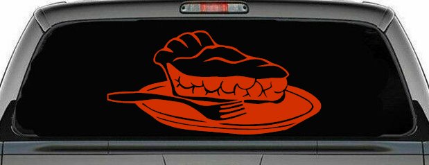 Slice of Pie Restaurant Window Lettering  Business Car or Truck Window Decal Sticker