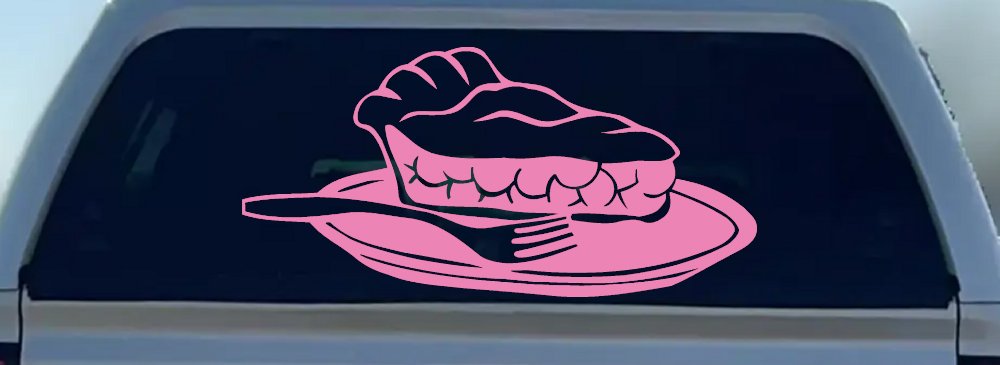 Slice of Pie Restaurant Window Lettering  Business Car or Truck Window Decal Sticker