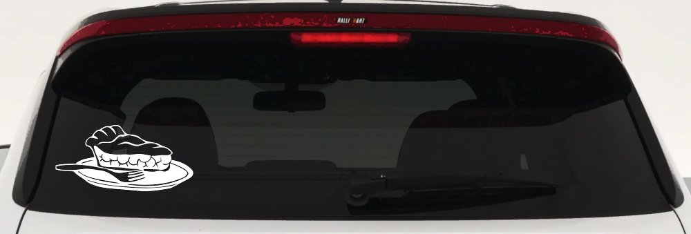 Slice of Pie Restaurant Window Lettering  Business Car or Truck Window Decal Sticker