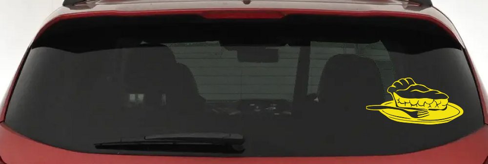 Slice of Pie Restaurant Window Lettering  Business Car or Truck Window Decal Sticker