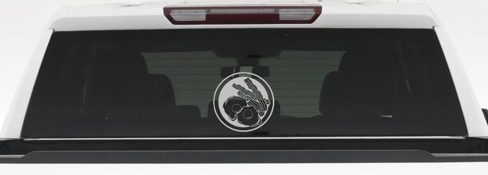 Bacon and Eggs Business Window Lettering Sign Car or Truck Window Decal Sticker