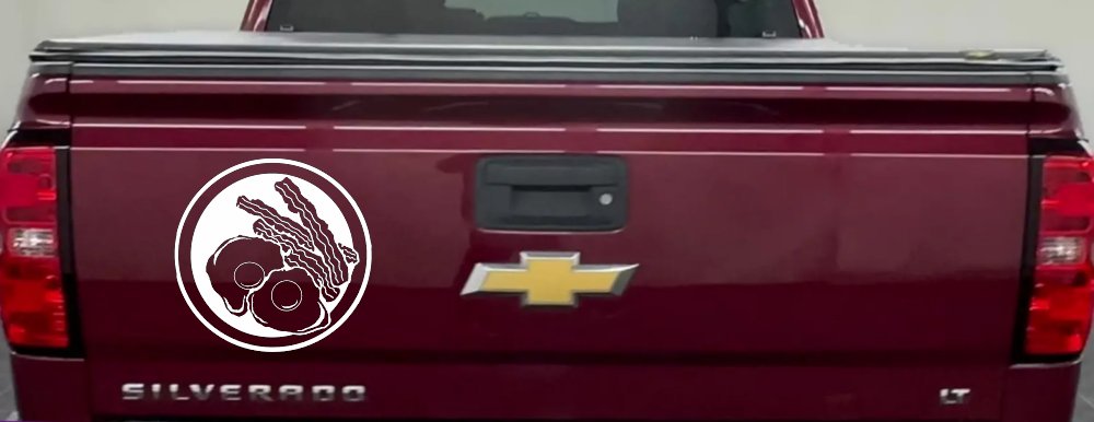 Bacon and Eggs Business Window Lettering Sign Car or Truck Window Decal Sticker