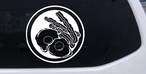 Bacon and Eggs Business Window Lettering Sign Car or Truck Window Decal Sticker
