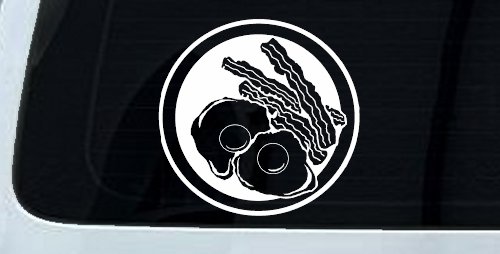 Bacon and Eggs Business Window Lettering Sign Car or Truck Window Decal Sticker