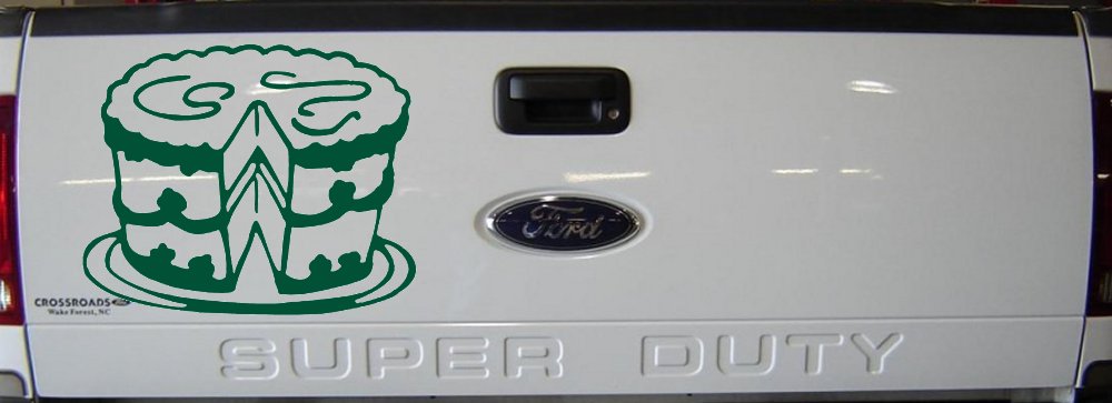 Cake Business Window Lettering Sign Car or Truck Window Vinyl Decal Sticker (Dark Green)