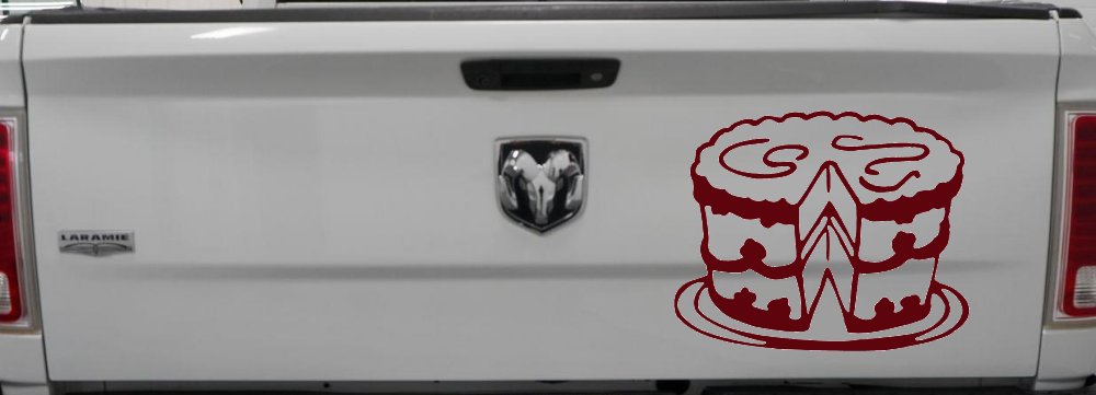 Cake Business Window Lettering Sign Car or Truck Window Decal Sticker (Purple Red)