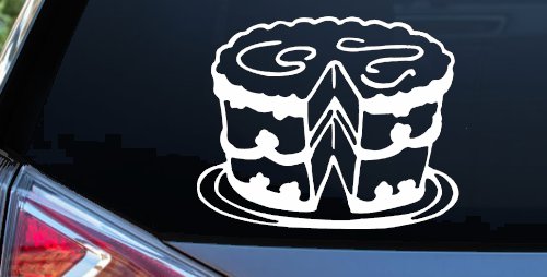 Cake Business Window Lettering Sign Car or Truck Window Decal Sticker (White)