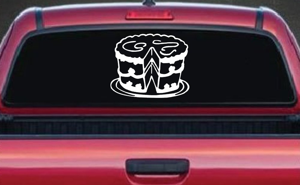 Cake Business Window Lettering Sign Car or Truck Window Vinyl Decal Sticker (White)