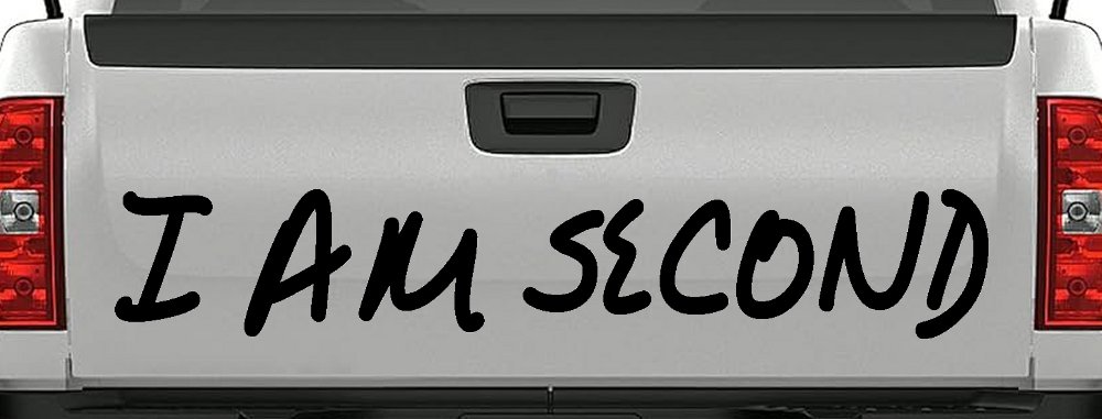 I Am Second Christian Car or Truck Window Decal Sticker (Black)