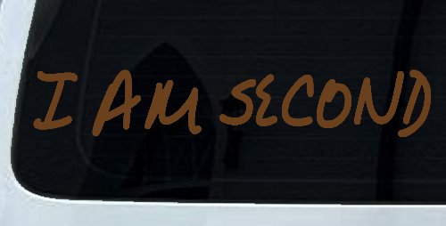 I Am Second Christian Car or Truck Window Decal Sticker (Copper)