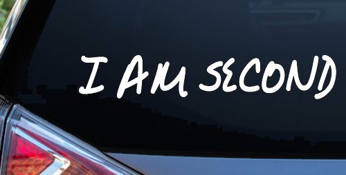 I Am Second Christian Car or Truck Window Decal Sticker (White)