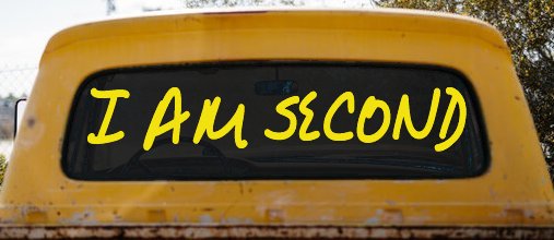 I Am Second Christian Car or Truck Window Vinyl Decal Sticker (Yellow)