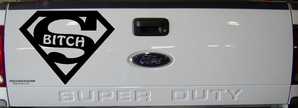 Super Bitch Girl or Woman Funny Car or Truck Window Decal Sticker