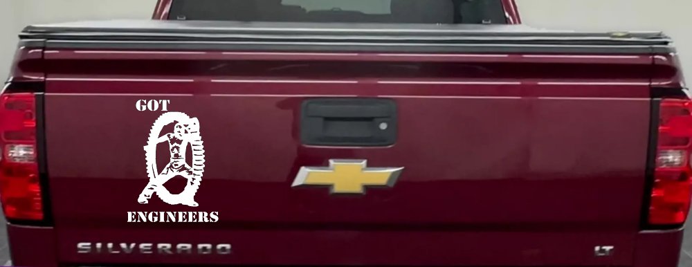 Got Engineers Car or Truck Window Decal Sticker (White)