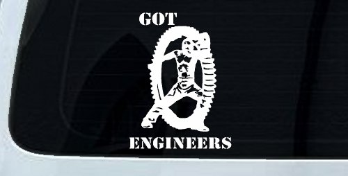 Got Engineers Car or Truck Window Vinyl Decal Sticker (White)