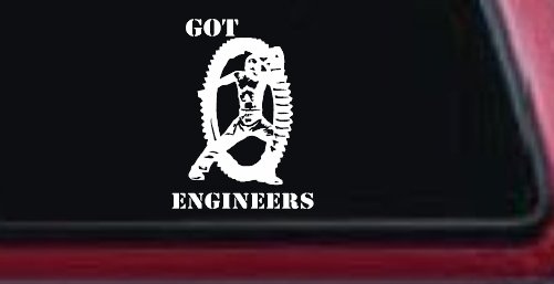 Got Engineers Car or Truck Window Vinyl Decal Sticker (White)