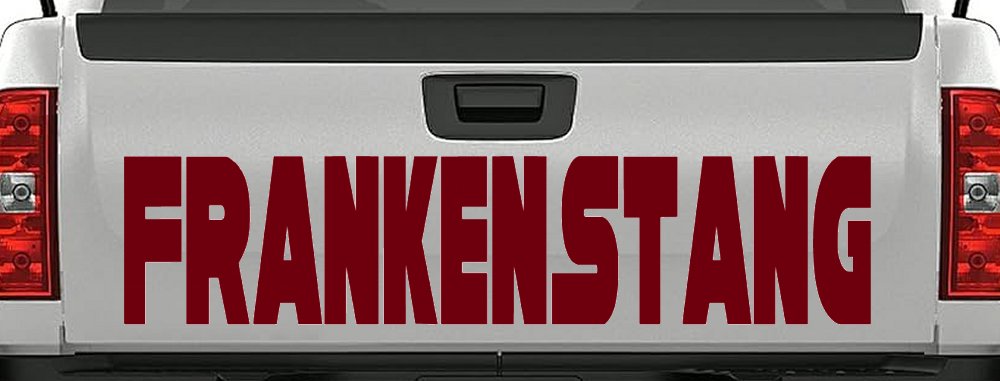 Frankenstang Car or Truck Window Decal Sticker (Burgundy)