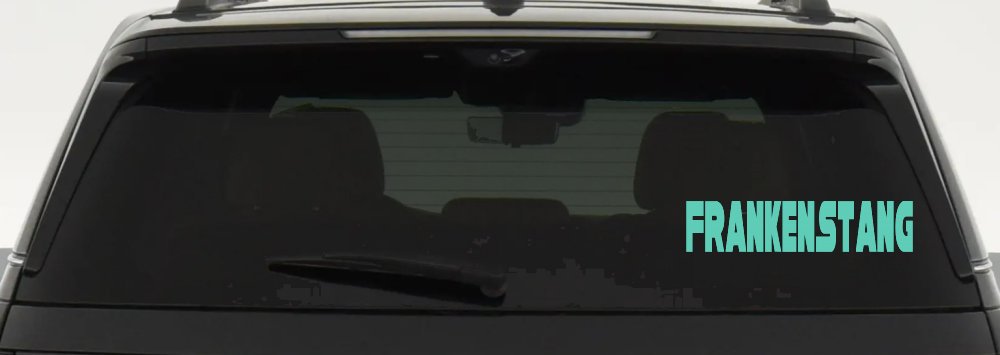 Frankenstang Car or Truck Window Decal Sticker (Mint)