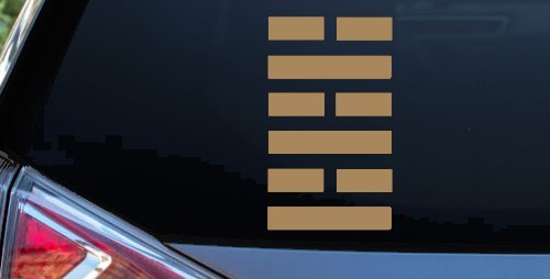 Snake Eyes GI Joe Car or Truck Window Decal Sticker (Light Brown)