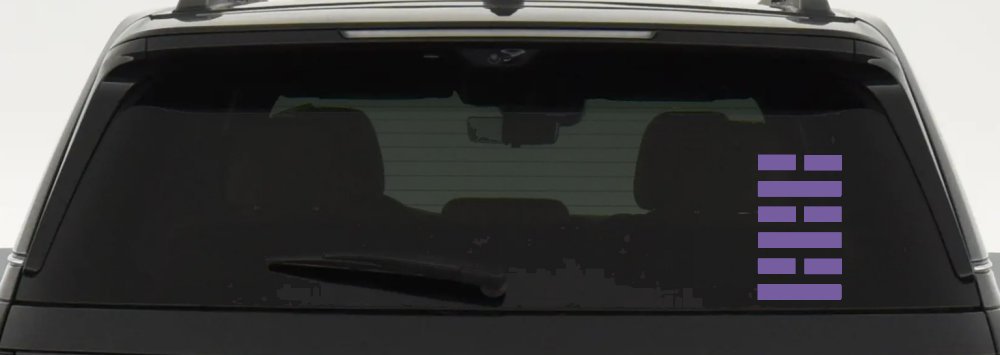 Snake Eyes GI Joe Car or Truck Window Vinyl Decal Sticker (Purple)