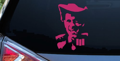 Hank III With Cigarette Car or Truck Window Decal Sticker (Hot Pink)
