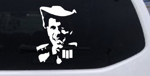 Hank III With Cigarette Car or Truck Window Decal Sticker (White)