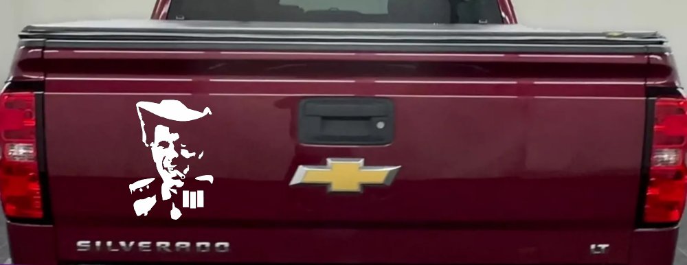 Hank III With Cigarette Car or Truck Window Decal Sticker (White)