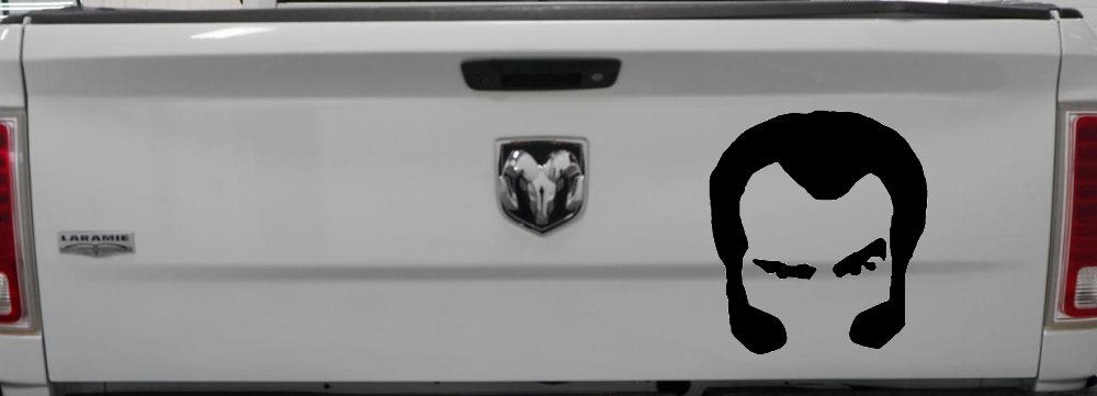 Unknown Hinson Hair And Sideburns Car or Truck Window Vinyl Decal Sticker (Black)