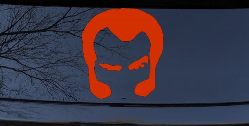 Unknown Hinson Hair And Sideburns Car or Truck Window Vinyl Decal Sticker (Orange Red)