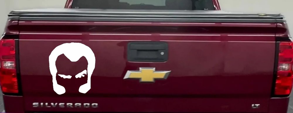 Unknown Hinson Hair And Sideburns Car or Truck Window Decal Sticker