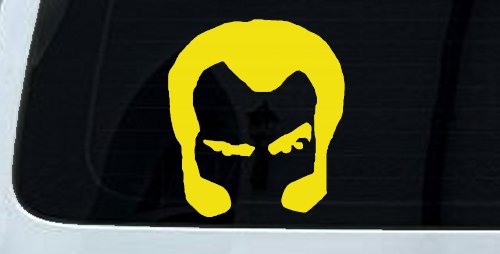 Unknown Hinson Hair And Sideburns Car or Truck Window Decal Sticker (Yellow)