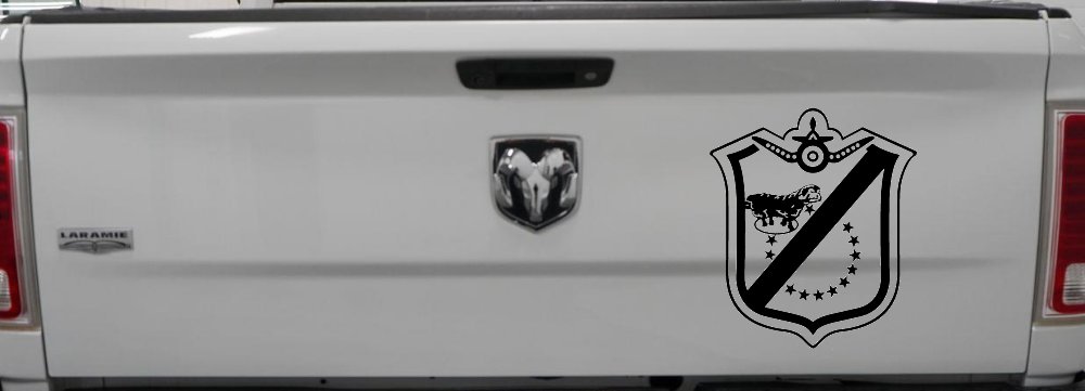 Black Sheep Shield Only Car or Truck Window Decal Sticker (Black)