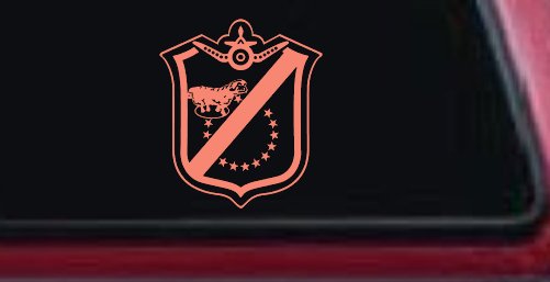 Black Sheep Shield Only Car or Truck Window Decal Sticker (Coral)