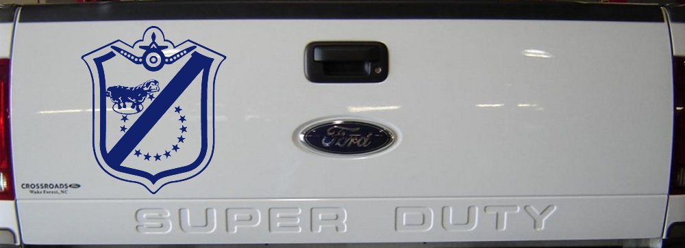 Black Sheep Shield Only Car or Truck Window Decal Sticker (Navy)