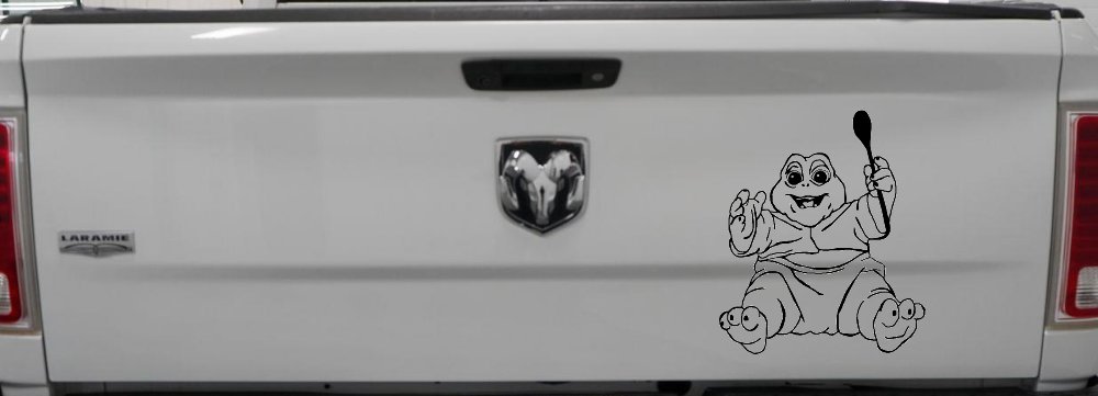Baby Dinosaur Car or Truck Window Decal Sticker (Black)
