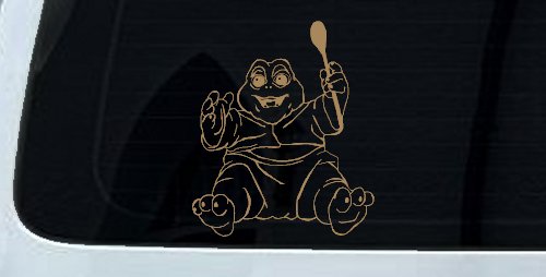 Baby Dinosaur Car or Truck Window Decal Sticker (Light Brown)