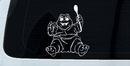 Baby Dinosaur Car or Truck Window Vinyl Decal Sticker (White)