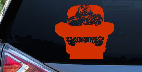 Baby Sinclair Dinosaurs High Chair Car or Truck Window Vinyl Decal Sticker (Orange Red)