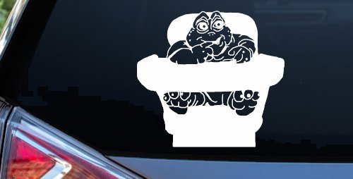 Baby Sinclair Dinosaurs High Chair Car or Truck Window Vinyl Decal Sticker (White)
