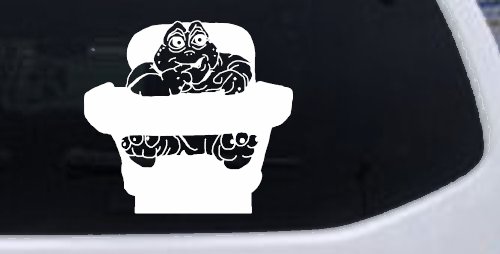 Baby Sinclair Dinosaurs High Chair Car or Truck Window Vinyl Decal Sticker (White)