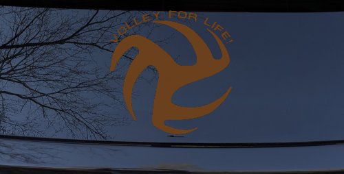 Volley For Life Car or Truck Window Vinyl Decal Sticker (Copper)