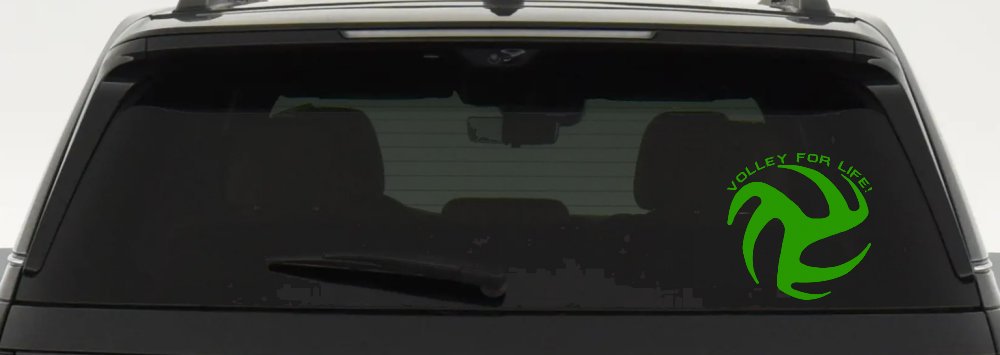 Volley For Life Car or Truck Window Decal Sticker