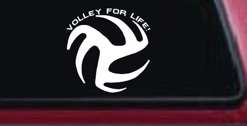 Volley For Life Car or Truck Window Decal Sticker